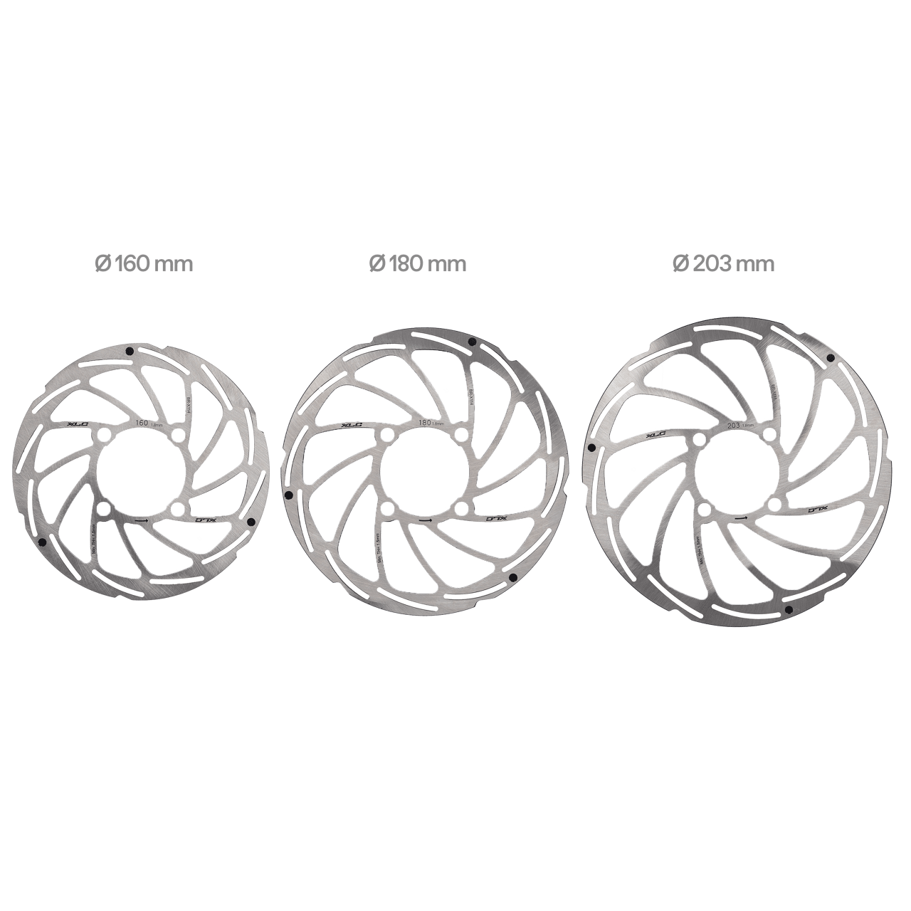 XLC Disco de freno BR-X114 Ø 160/1,8mm plata para buje-RT Rohloff
