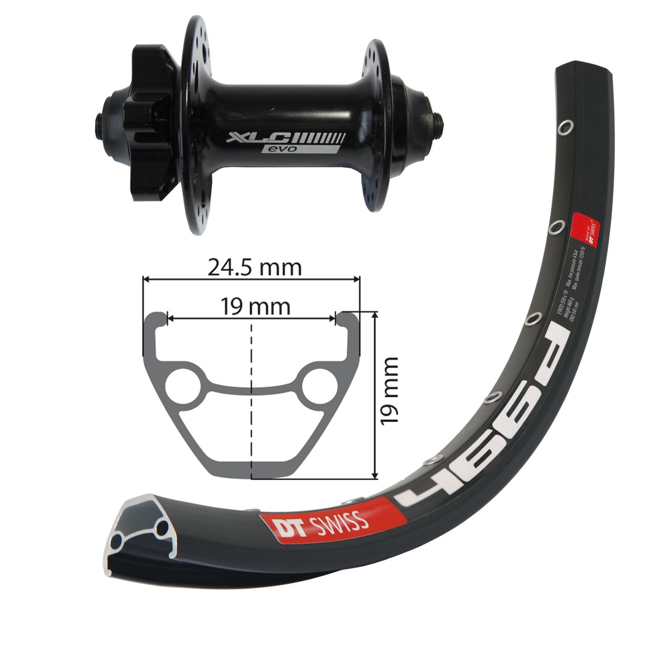 XLC Frontwheel 29" DT Swiss D466 DISK FW-A17