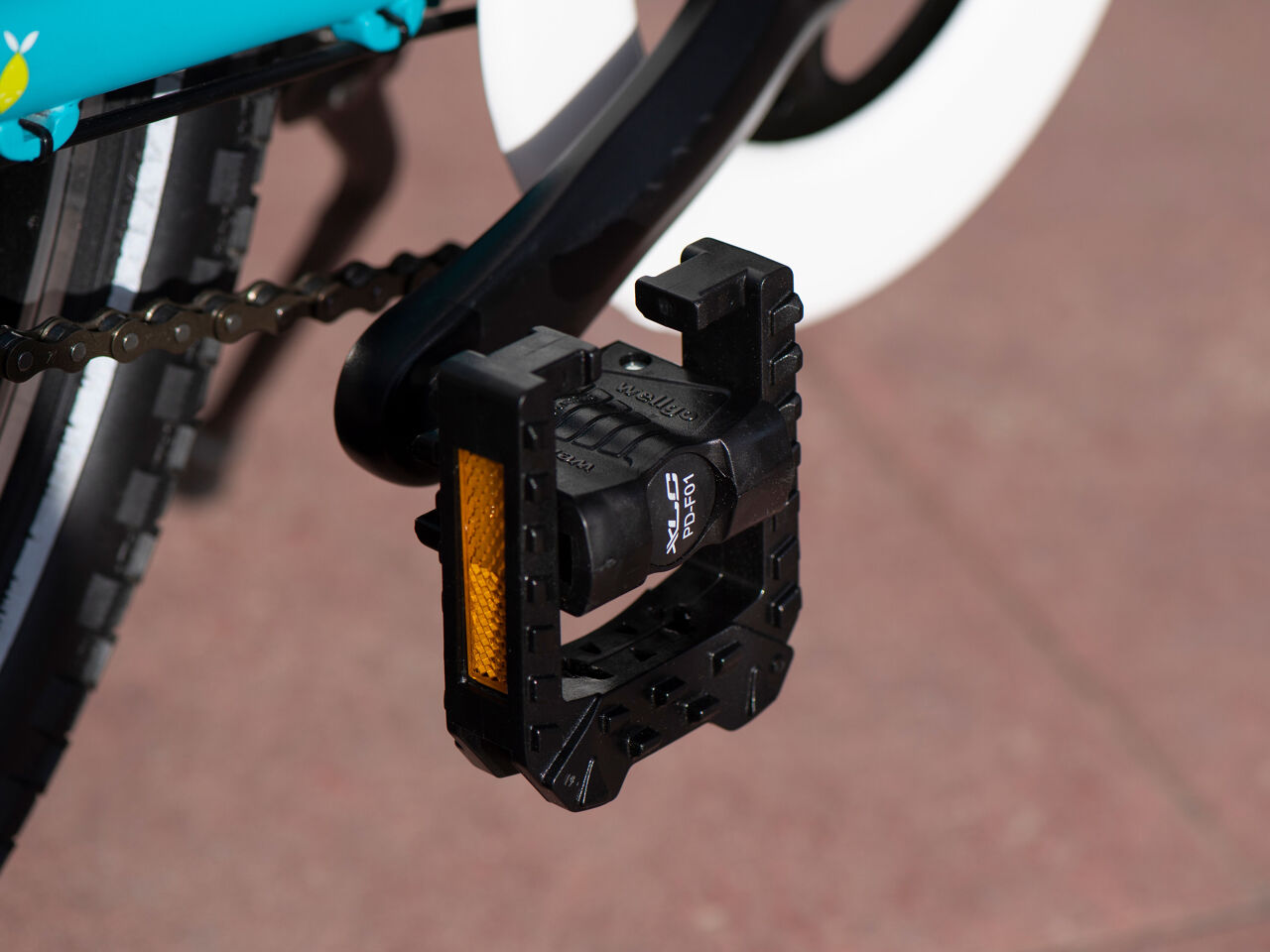 XLC pedal plegable PD-F01 plástico, negro, reflector