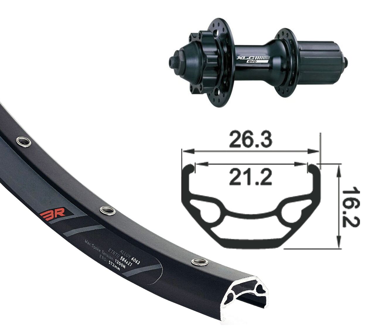XLC Hinterrad 27,5" RW-A10