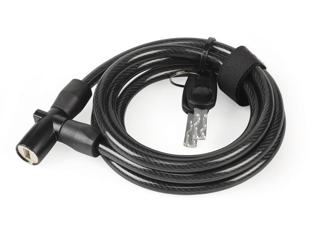 antivol spirale XLC 180cmxØ 8mm, noir, vendu 10